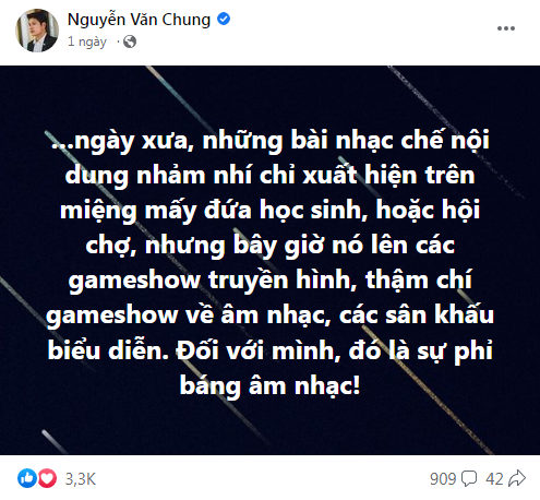 Nhạc sĩ Nguyễn Văn Chung gọi nhạc chế là 'sự phỉ báng âm nhạc', dân mạng tranh cãi kịch liệt - 1